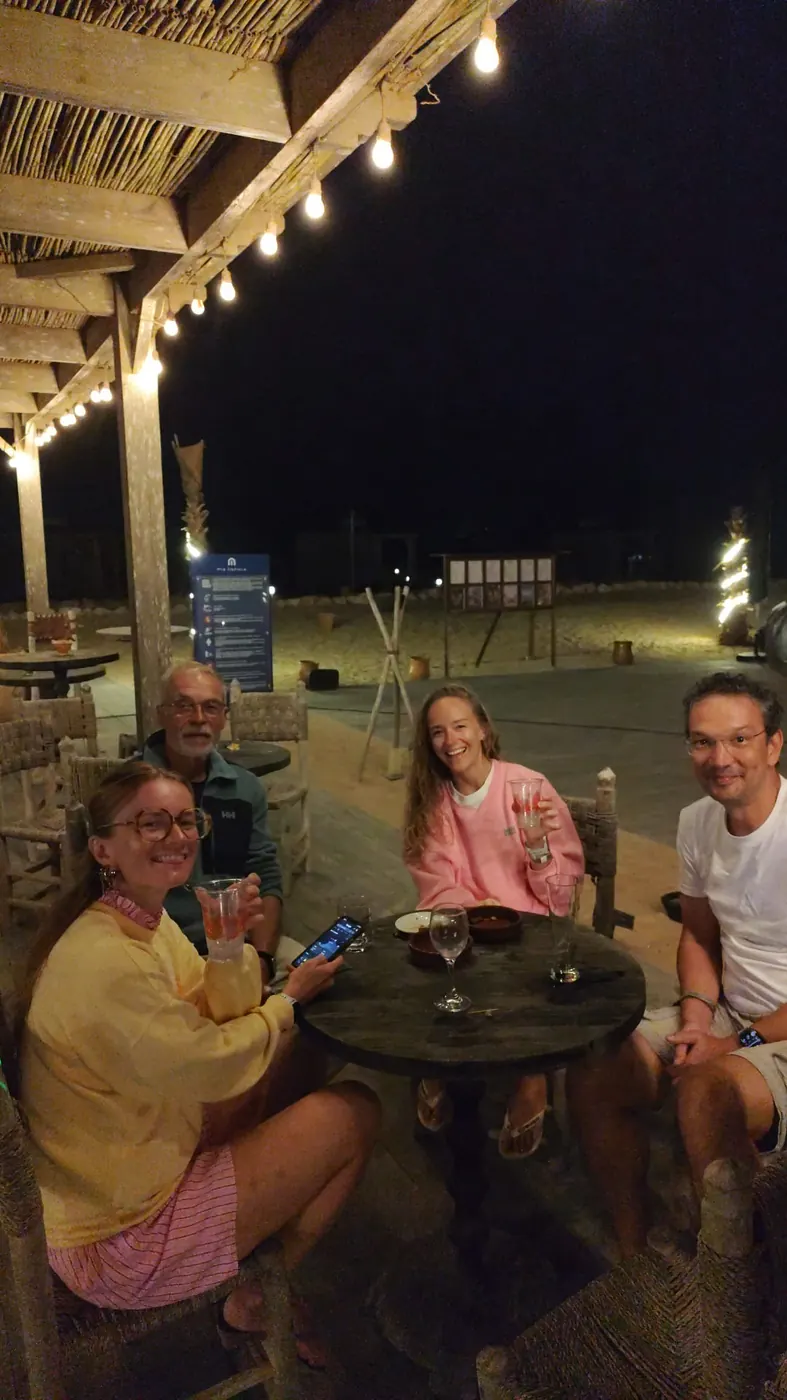 Un dîner partagé à l’hébergement