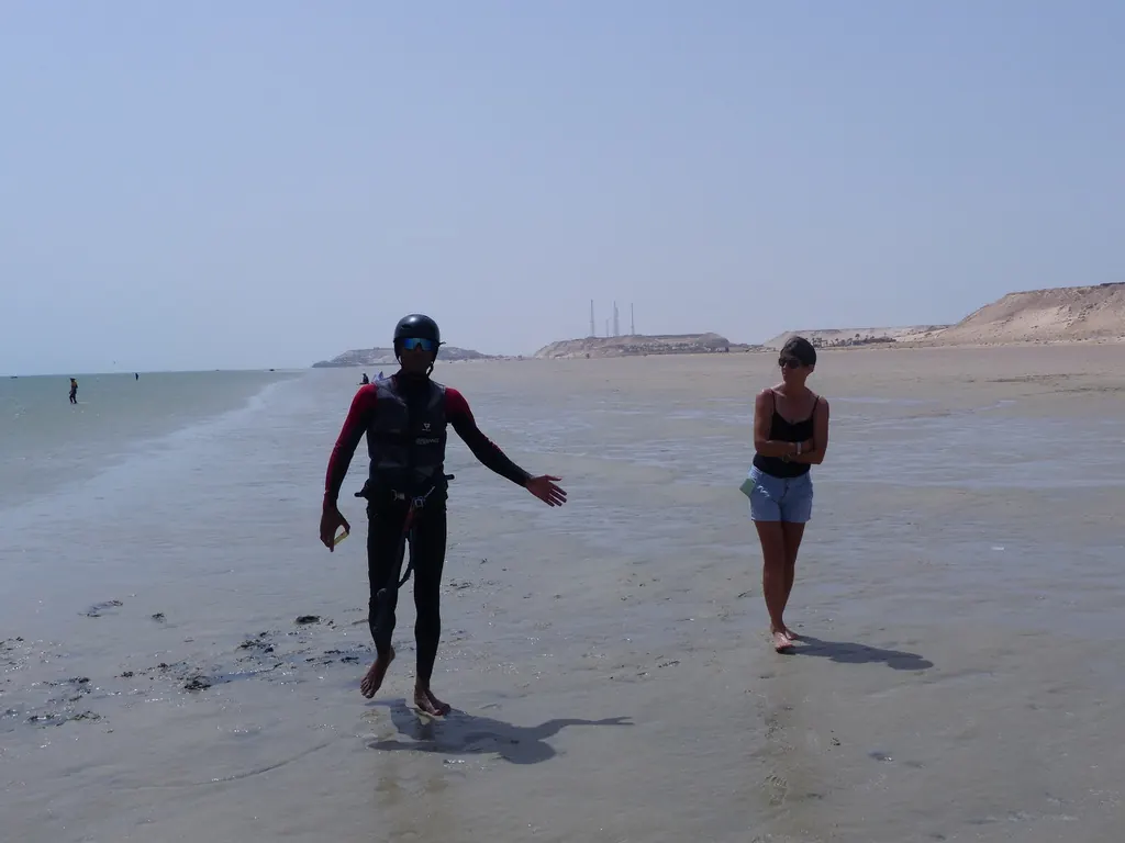 Le retour au bord de la lagune après la session